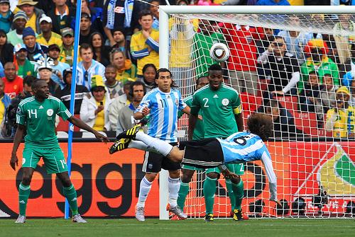 Heinze y el gol a Nigeria