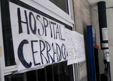 Hospitales cerrados, debido a las medidas de fuerzas de los Autoconvocados de la Salud