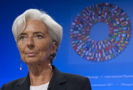 Christine Lagarde, ayer en Washington