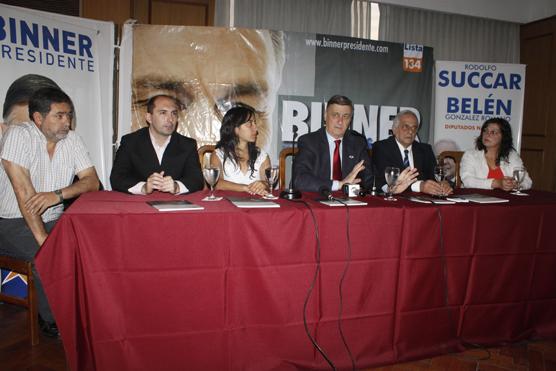 Hermes Binner, candidato a presidente, ayer visitó Tucumán