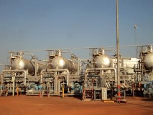 Instalaciones petroleras en Bentiu, Sudan del Sur