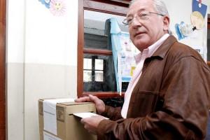 Eduardo Fellner votando ayer