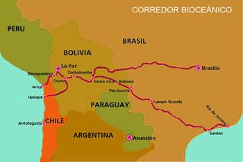 Corredor bioceanico entre Brasil, Argentina, Bolivia y Chile