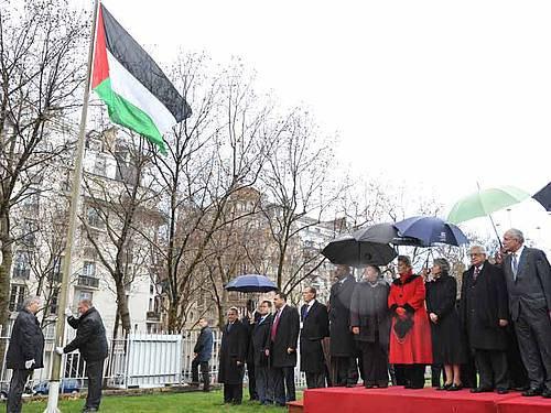 Izan por primera vez la bandera palestina