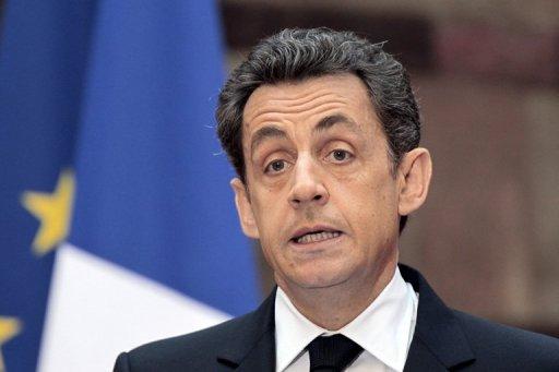 El presidente de Francia, Nicolas Sarkozy, durante un acto con responsables del ámbito de la justicia francesa, el viernes 13 de