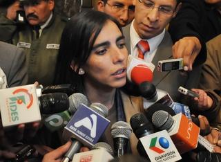 Gabriela Montaño, presidenta del Senado boliviano