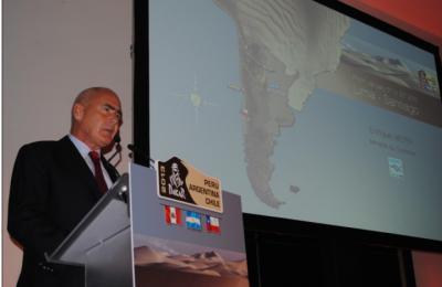 Enrique Meyer, participó ayer de la ceremonia de lanzamiento oficial del Rally Dakar Perú-Argentina-Chile 2013