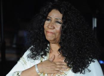 La reina del soul ayer en su fiesta