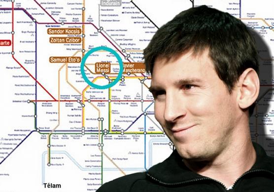 Messi en los subtes