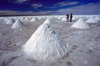 Litio acumulado en Uyuni