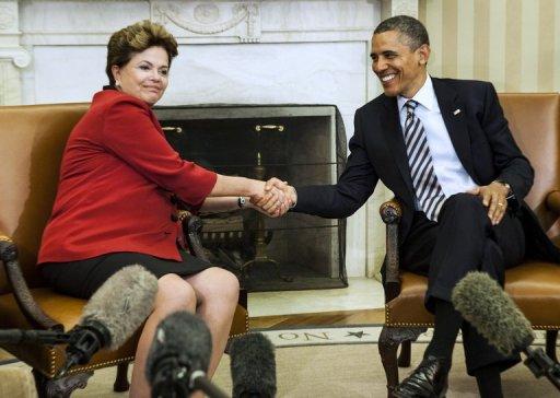 Roussef y Obama en Washington ayer