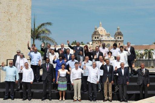 Los mandatarios en la foto de "familia"