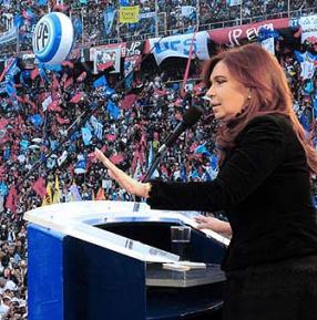 La presidenta Cristina Fernández de Kirchner