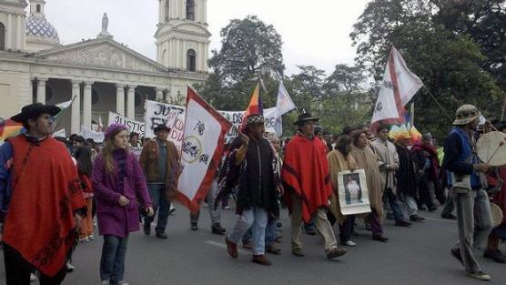 Pueblos Originarios marchando en Tucumán hace un año