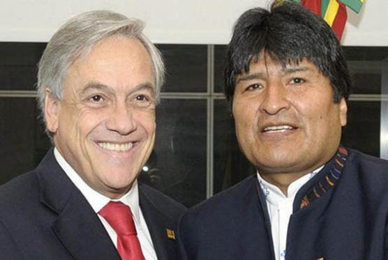 Piñera y Morales en posiciones distintas