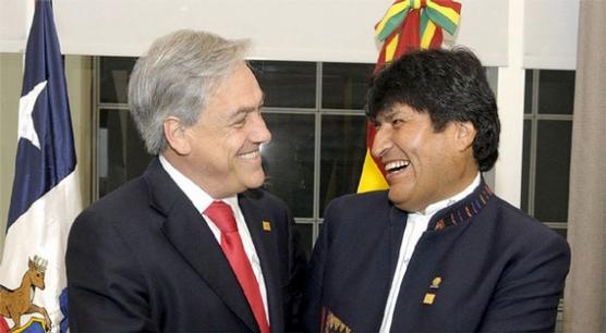 Piñera y Morales cuando compartían las risas