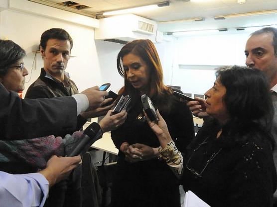 Cristina en la Sala de Prensa ayer