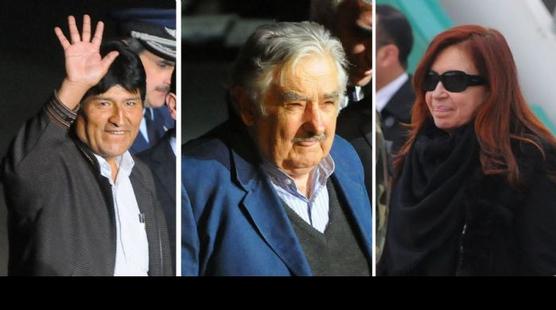 Evo Morales, José Mujica y Cristina en Mendoza