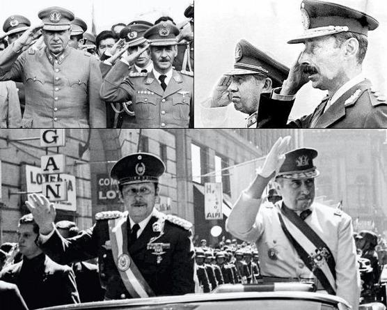 Pinochet, Banzer, Stroessner, Videla y Medici