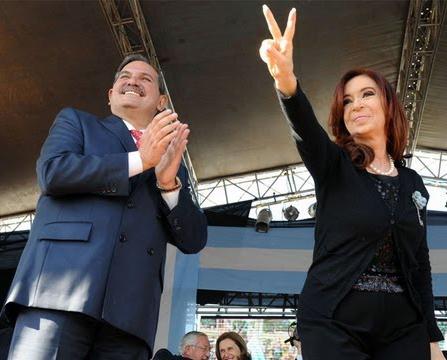 El gobernador de Tucumán, José Alperovich, junto a la presidanta Cristina Fernández de Kirchner