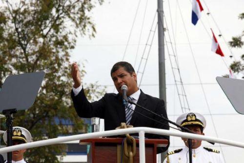 Correa, durante el acto en Guayaquil