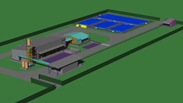 Vista 3D de la planta láctea multiproposito 10.000 litros/leche/día