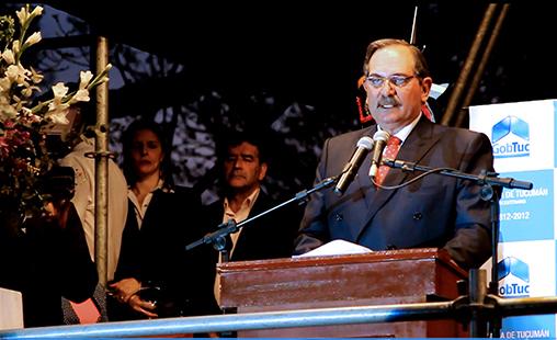 El gobernador José Alperovich estuvo a cargo de la apertura de los actos que se celebran en el parque Guillermina