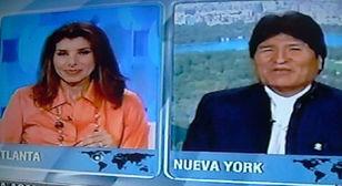 Evo Morales durante entrevista con CNN