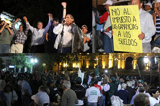 Alrededor de 1000 personas marcharon ayer, en el marco de jornada de protesta convocada por la CTA-CGT