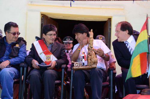 Morales durante el acto por la Batalla de Suipacha