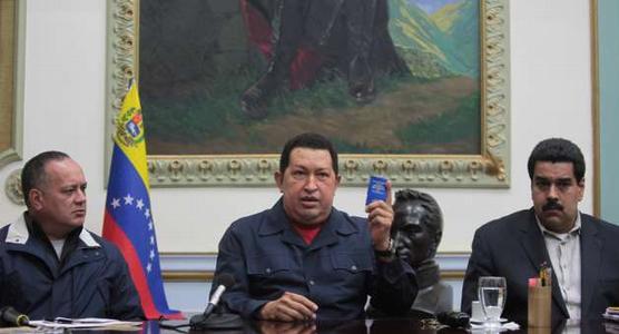 Chavez anunciando su viaje el sabado pasado