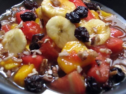 Una tentadora ensalada de frutas