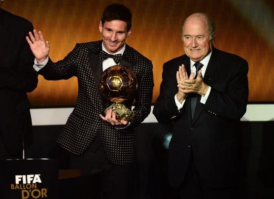 Lionel Messi y Blatter