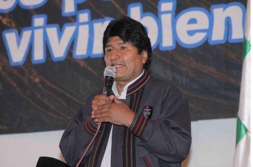 Evo Morales, ayer en Chuquisaca 