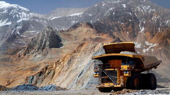 Mina de cobre en plena cordillera chilena