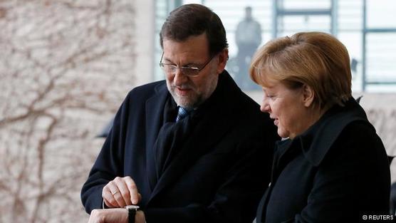 Rajoy recibió el apoyo de Merkel en Berlín