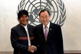 Morales fue recibido por Ban Ki-moon 