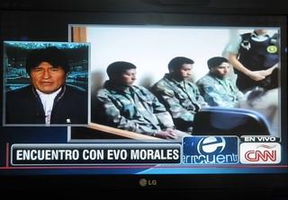 Morales  entrevistado por la CNN