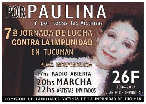 Movilizarán exigiendo Justicia por muerte de Paulina Lebos