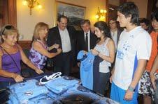 Entrega de ropa deportiva