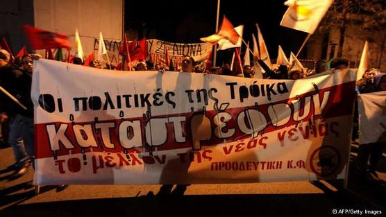 Protesta en las calles de Nicosia