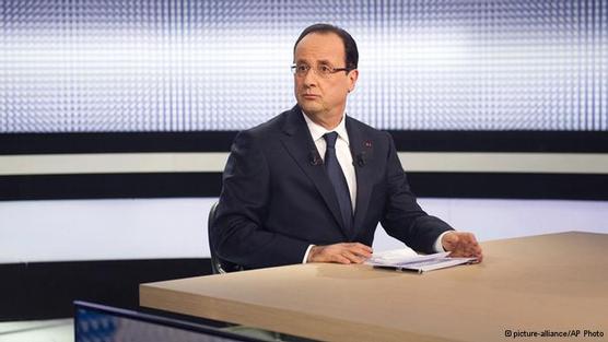 Francois Hollande en la televisión ayer