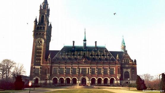 El palacio donde funciona la Corte de La Haya