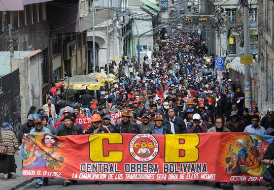 La COB movilizada  por mayore jubilación 