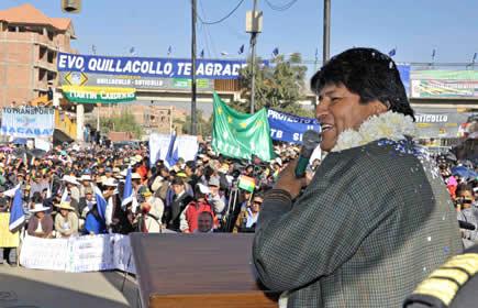 Organizaciones sociales de Pando ratifican respaldo a Morales con una masiva marcha