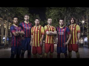 Barca con su camiseta