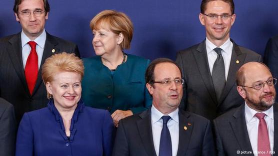 Lideres de la UE ayer en Bruselas