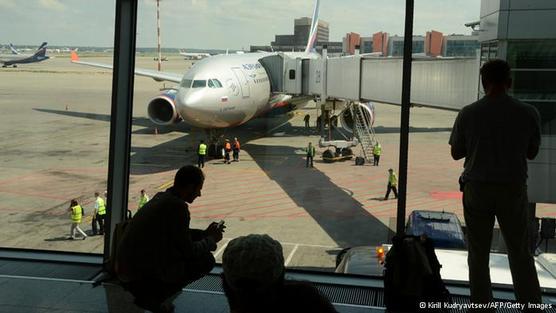 El aeropuerto de Moscú con guardia periodística mundial 