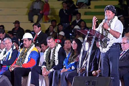 Respaldo a Evo Morales de la Unasur en Cochabamba