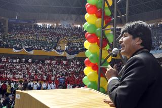 Morales, durante un acto ayer